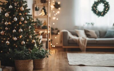 Alternative au sapin artificiel : les meilleures alternatives pour un Noël écolo et minimaliste avec des livres empilés